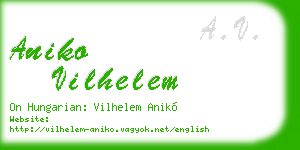 aniko vilhelem business card